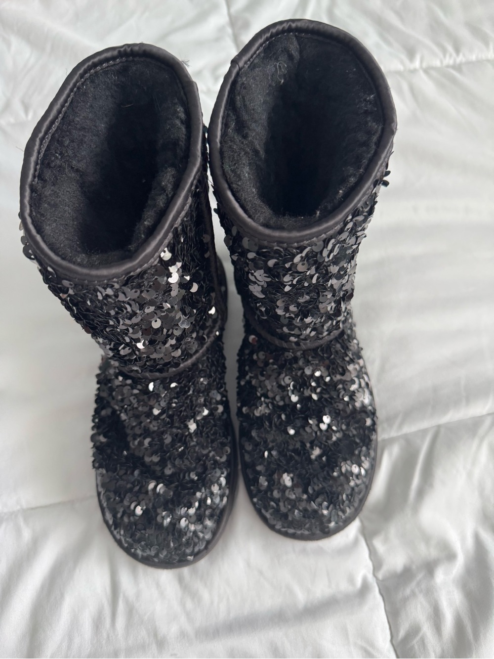 UGG Black Sequin Mid-Calf Boots